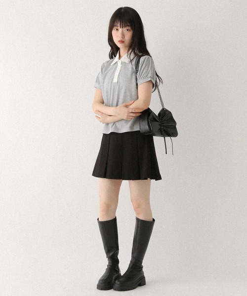 Sister Jane★プリーツ ミニドレス ギャザースカート バブルヘム ギャザーフォルムミニスカート｜ナチュラルビューティー