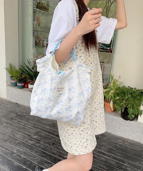 ゆきそら♡フリルトートバック☆バネ口ポーチセット♡コヤンイサム