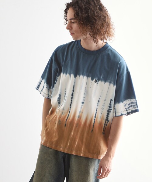 tk.TAKEO KIKUCHI（ティーケータケオキクチ）の「タイダイTシャツ（XSサイズあり）（Tシャツ/カットソー・メンズ・ホワイト系4/ブラック系3/オリーブ系3・00/03/02/01）」の8枚目の写真