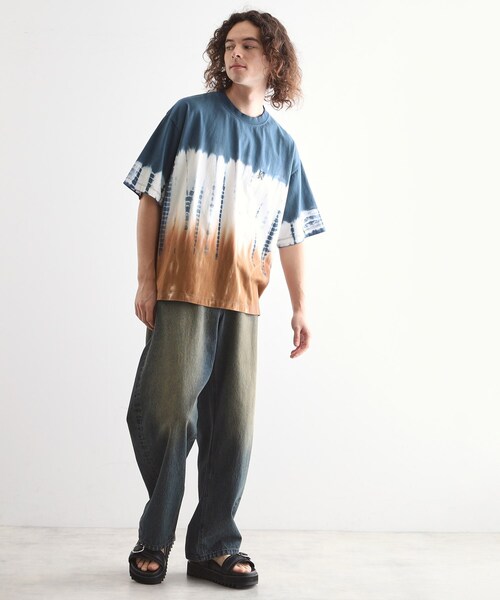 tk.TAKEO KIKUCHI（ティーケータケオキクチ）の「タイダイTシャツ（XSサイズあり）（Tシャツ/カットソー・メンズ・ホワイト系4/ブラック系3/オリーブ系3・00/03/02/01）」の9枚目の写真