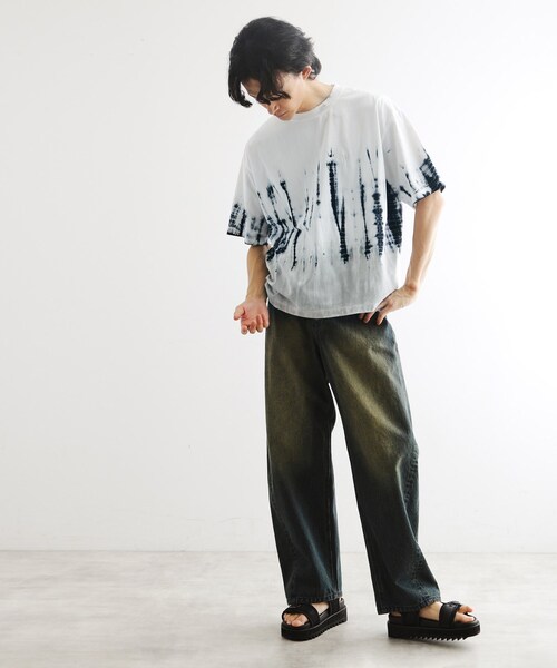 tk.TAKEO KIKUCHI（ティーケータケオキクチ）の「タイダイTシャツ（XSサイズあり）（Tシャツ/カットソー・メンズ・ホワイト系4/ブラック系3/オリーブ系3・00/03/02/01）」の14枚目の写真
