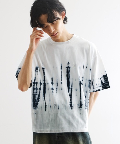 tk.TAKEO KIKUCHI（ティーケータケオキクチ）の「タイダイTシャツ（XSサイズあり）（Tシャツ/カットソー・メンズ・ホワイト系4/ブラック系3/オリーブ系3・00/03/02/01）」の6枚目の写真