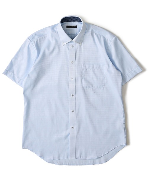 TETE HOMME（テットオム）の「形態安定 アソート T/Cデザインボタンダウンドレスシャツ（ビジネスシャツ・メンズ・ホワイト系1/サックスブルー/ブルー・MEDIUM/X-LARGE/LARGE）」の7枚目の写真