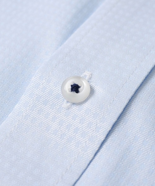 TETE HOMME（テットオム）の「形態安定 アソート T/Cデザインボタンダウンドレスシャツ（ビジネスシャツ・メンズ・ホワイト系1/サックスブルー/ブルー・MEDIUM/X-LARGE/LARGE）」の11枚目の写真