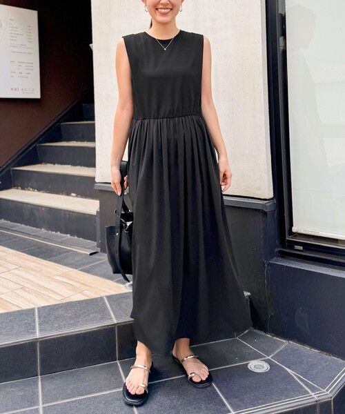 NOLLEY’S（ノーリーズ）の「撥水UVカットドッキングワンピース（ワンピース・レディース・オフホワイト/ブラック/ブラック系その他・36/38）」の18枚目の写真