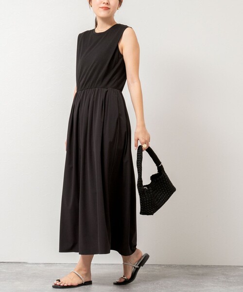 NOLLEY’S（ノーリーズ）の「撥水UVカットドッキングワンピース（ワンピース・レディース・オフホワイト/ブラック/ブラック系その他・36/38）」の21枚目の写真