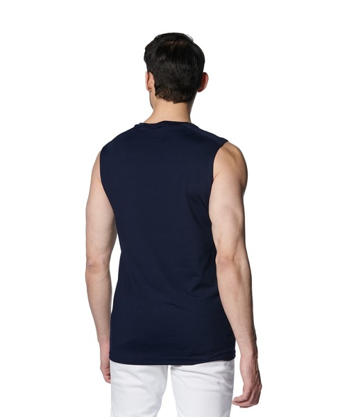 UNDER ARMOUR(アンダーアーマー)の「UAヒートギア コンフォート フィッティド スリーブレス クルーネック シャツ(ベースボール/メンズ)(Tシャツ/カットソー・メンズ・ネイビー・L/XL/2XL/S/M/3XL)」の2枚目の写真