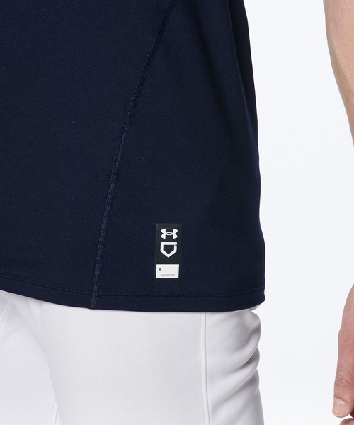 UNDER ARMOUR(アンダーアーマー)の「UAヒートギア コンフォート フィッティド スリーブレス クルーネック シャツ(ベースボール/メンズ)(Tシャツ/カットソー・メンズ・ネイビー・L/XL/2XL/S/M/3XL)」の5枚目の写真