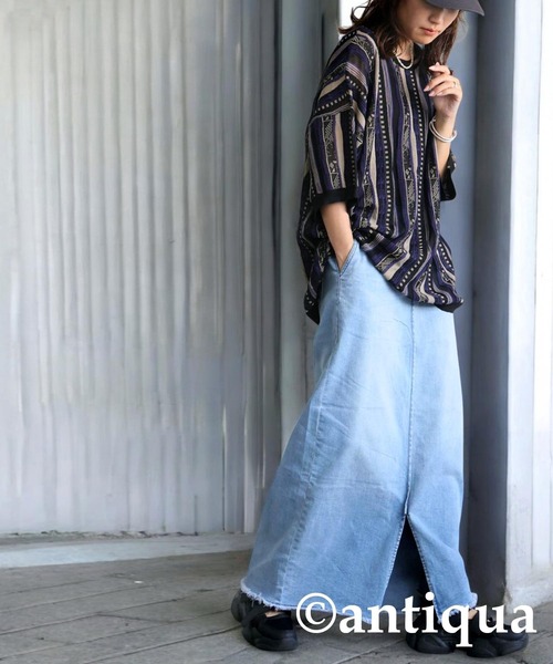 antiqua(アンティカ)の「ニット×デニム コーデセット(ニット/セーター・レディース・ブラック系その他2/ブラック系その他/ブラック系その他3・1)」の15枚目の写真