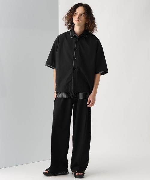 HARE(ハレ)の「【接触冷感】ICY FEELディープタックワイドストレートトラウザー(HARE)(スラックス・メンズ・ブラック/グレー/レッド/ネイビー・SMALL/MEDIUM)」の7枚目の写真