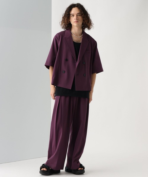 HARE(ハレ)の「【接触冷感】ICY FEELディープタックワイドストレートトラウザー(HARE)(スラックス・メンズ・ブラック/グレー/レッド/ネイビー・SMALL/MEDIUM)」の13枚目の写真