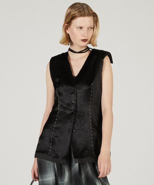 セール】サテン2WAYトップ / Satin 2Way Top（シャツ/ブラウス