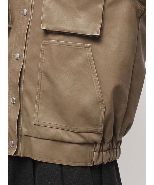 CALNAMUR（カルナムール）の「ファーカラーフェイクレザーモンスターブルゾン（ブルゾン・レディース・ブラウン/ブラック/ベージュ・FREE）」の14枚目の写真