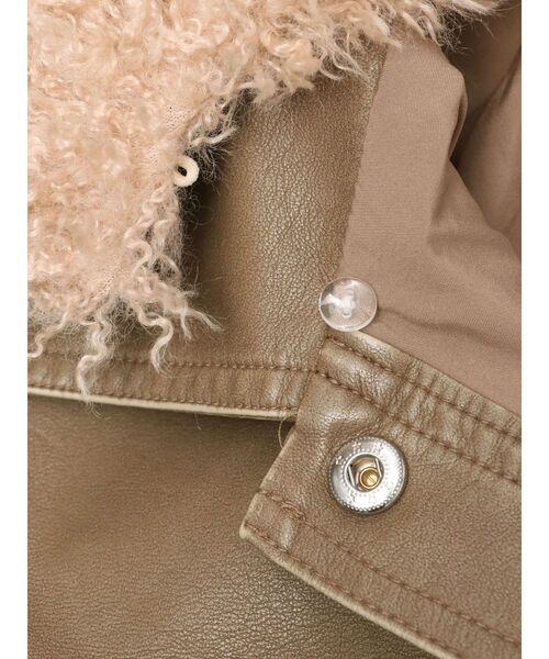 CALNAMUR（カルナムール）の「ファーカラーフェイクレザーモンスターブルゾン（ブルゾン・レディース・ブラウン/ブラック/ベージュ・FREE）」の16枚目の写真