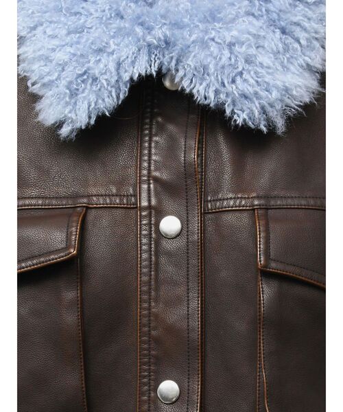 CALNAMUR（カルナムール）の「ファーカラーフェイクレザーモンスターブルゾン（ブルゾン・レディース・ブラウン/ブラック/ベージュ・FREE）」の20枚目の写真