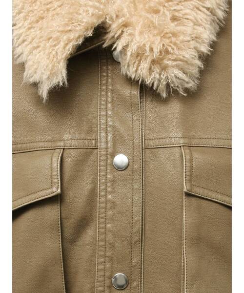 CALNAMUR（カルナムール）の「ファーカラーフェイクレザーモンスターブルゾン（ブルゾン・レディース・ブラウン/ブラック/ベージュ・FREE）」の21枚目の写真