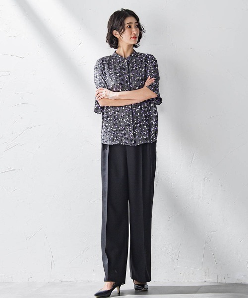 la.f…（ラエフ）の「手描きドットプリントシャツ≪洗濯機で洗える≫（シャツ/ブラウス・レディース・ダークグレー/ベージュ系その他・9号/7号）」の21枚目の写真