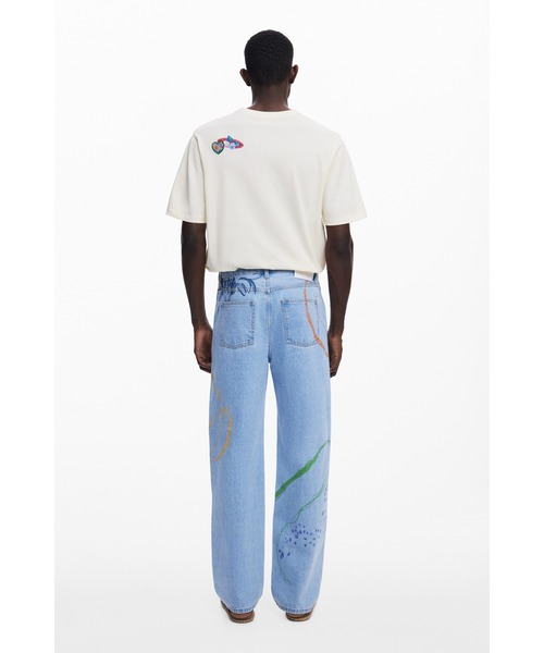 Desigual（デシグアル）の「アートライン刺繍デニムパンツ（デニムパンツ・メンズ・ブルー・XS/S/M/L）」の5枚目の写真