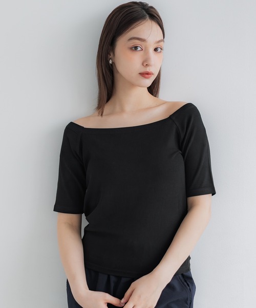 coca(coca)(コカ)の「オフショルダートップス(Tシャツ/カットソー・レディース・ブラック/ホワイト/チャコール/その他1・S/L/M)」の13枚目の写真