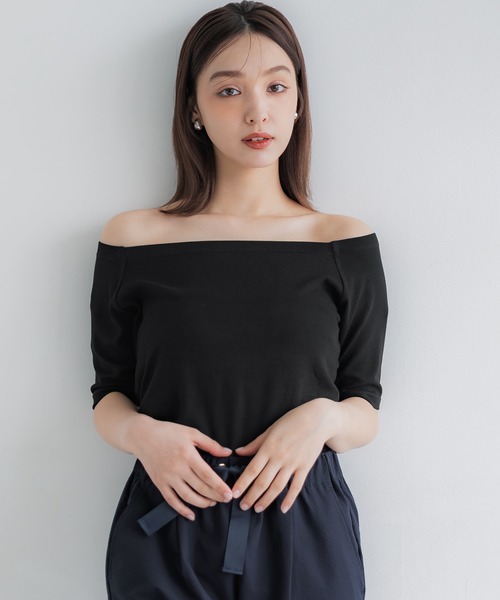 coca(coca)(コカ)の「オフショルダートップス(Tシャツ/カットソー・レディース・ブラック/ホワイト/チャコール/その他1・S/L/M)」の16枚目の写真