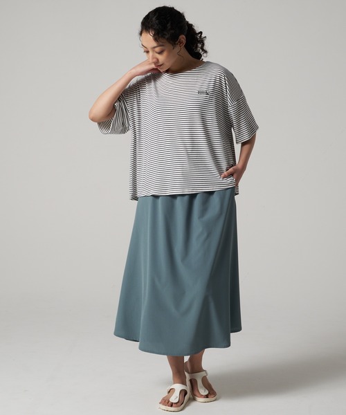 Eddie Bauer(エディーバウアー)の「ボーダー 半袖 Tシャツ(Tシャツ/カットソー・レディース・ダークベージュ/オフホワイト/ブラック・S/M/L/XL)」の19枚目の写真