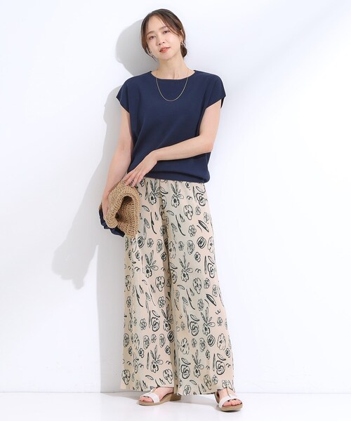 SHOO・LA・RUE（シューラルー）の「さらさら楽ちん プリーツ ワイドパンツ（その他パンツ・レディース・レッド系/グリーン系その他4/チャコールグレー/ベージュ系6/ブラック/ブラック系6・04/03/02/01）」の21枚目の写真