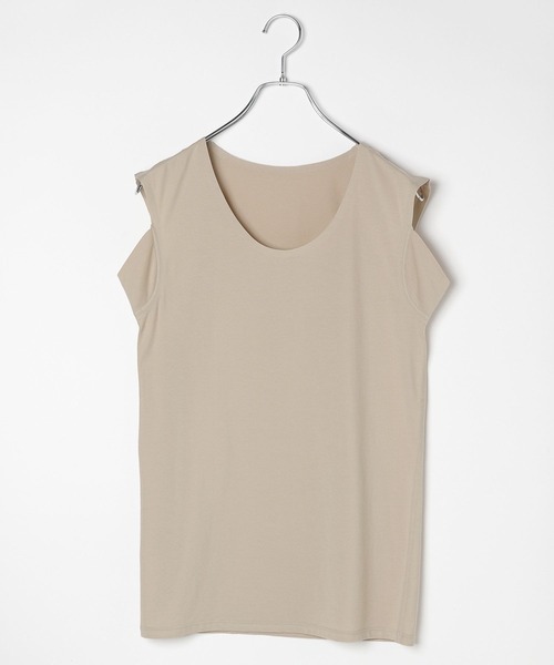 GLOBAL WORK(グローバルワーク)の「やわらかストレッチパッド付きTシャツ/FFFIT エフィット/494504(タンクトップ・メンズ・ホワイト/ライトベージュ/ブラック・LARGE/MEDIUM/SMALL/X-LARGE)」の3枚目の写真