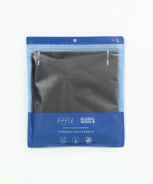 GLOBAL WORK(グローバルワーク)の「やわらかストレッチパッド付きTシャツ/FFFIT エフィット/494504(タンクトップ・メンズ・ホワイト/ライトベージュ/ブラック・LARGE/MEDIUM/SMALL/X-LARGE)」の5枚目の写真