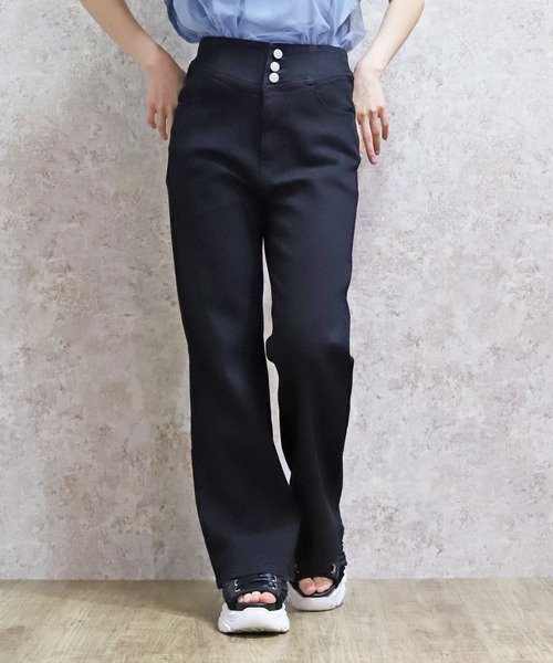 axes femme（アクシーズファム）の「ハイウエストウエストデザインデニムパンツ（デニムパンツ・レディース・ネイビー/ブラック・マルチサイズ）」の8枚目の写真