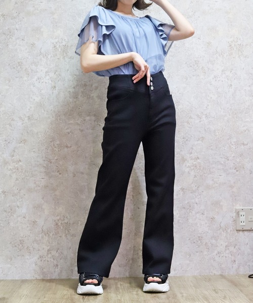 axes femme（アクシーズファム）の「ハイウエストウエストデザインデニムパンツ（デニムパンツ・レディース・ネイビー/ブラック・マルチサイズ）」の12枚目の写真