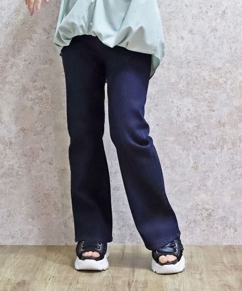 axes femme（アクシーズファム）の「ハイウエストウエストデザインデニムパンツ（デニムパンツ・レディース・ネイビー/ブラック・マルチサイズ）」の17枚目の写真