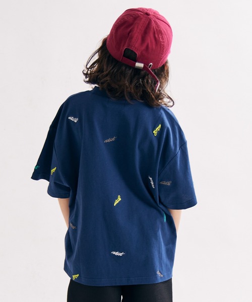 PAIRMANON STREET（ペアマノンストリート）の「【PAIRMANON STREET】総柄 刺繍 ロゴ オーバーサイズ Tシャツ（Tシャツ/カットソー・キッズ・ホワイト/ネイビー/ブラック・100/140/90/160/150/120/110/130）」の20枚目の写真