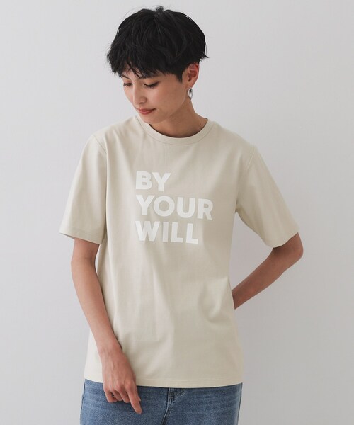 OPAQUE.CLIP(オペークドットクリップ)の「◆ロゴプリントTシャツ【洗濯機洗い可】(Tシャツ/カットソー・レディース・ホワイト/チャコールグレー/ライトベージュ・38/40/42)」の16枚目の写真