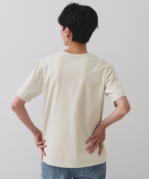 OPAQUE.CLIP(オペークドットクリップ)の「◆ロゴプリントTシャツ【洗濯機洗い可】(Tシャツ/カットソー・レディース・ホワイト/チャコールグレー/ライトベージュ・38/40/42)」の18枚目の写真