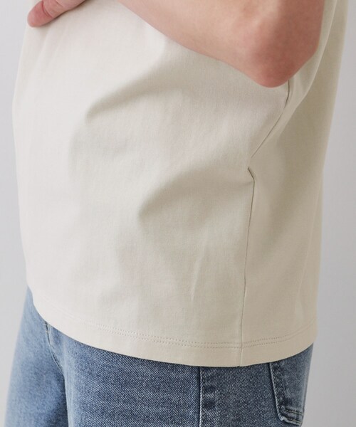 OPAQUE.CLIP(オペークドットクリップ)の「◆ロゴプリントTシャツ【洗濯機洗い可】(Tシャツ/カットソー・レディース・ホワイト/チャコールグレー/ライトベージュ・38/40/42)」の21枚目の写真