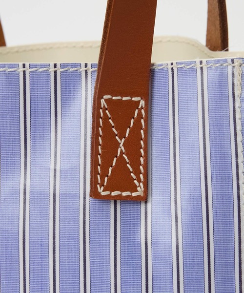 Curensology（カレンソロジー）の「Curensology(カレンソロジー)/＜ＣＳＧ＞ストライプストライプバッグM（トートバッグ・レディース・サックスブルー/ネイビー・FREE）」の6枚目の写真