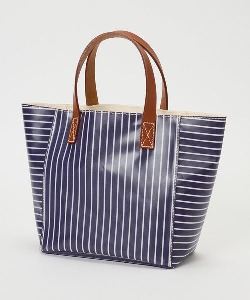 Curensology（カレンソロジー）の「Curensology(カレンソロジー)/＜ＣＳＧ＞ストライプストライプバッグM（トートバッグ・レディース・サックスブルー/ネイビー・FREE）」の3枚目の写真