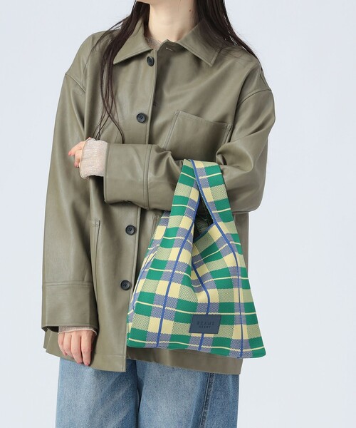 セール】チェック柄 ニット バッグ（トートバッグ）｜BEAMS HEART