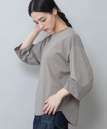 コットンジャージタックスリーブTシャツ