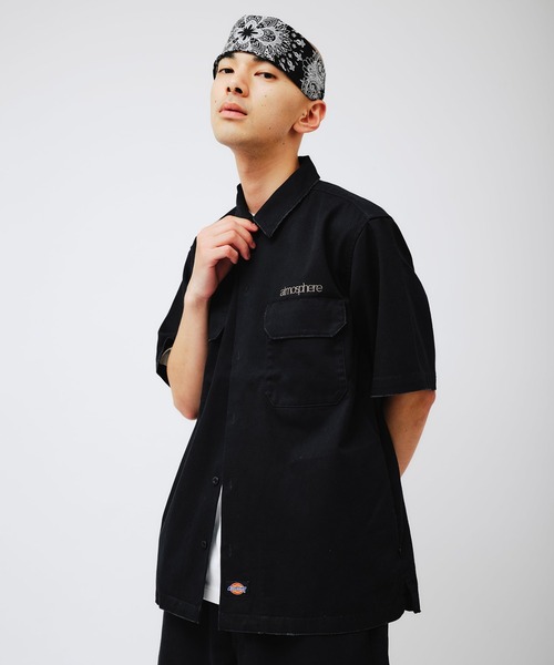 Dickies(ディッキーズ)の「Dickies x atmos Utility WORK SS SHIRT / ディッキーズ x アトモス ユーティリティ ワーク ショートスリーブ シャツ 【SP】(シャツ/ブラウス・メンズ・ブラック/ベージュ・XL/L/M)」の4枚目の写真