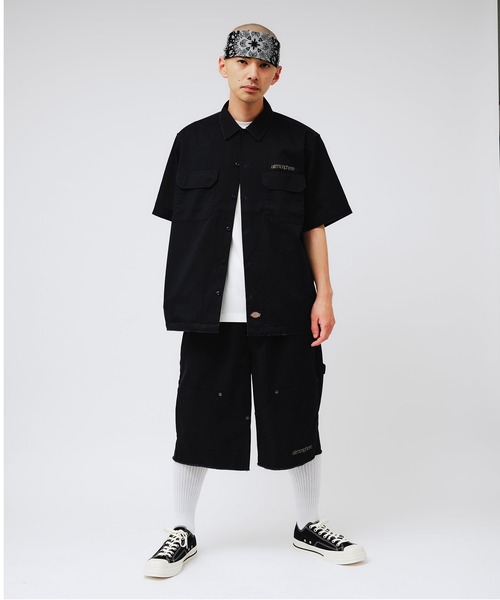 Dickies(ディッキーズ)の「Dickies x atmos Utility WORK SS SHIRT / ディッキーズ x アトモス ユーティリティ ワーク ショートスリーブ シャツ 【SP】(シャツ/ブラウス・メンズ・ブラック/ベージュ・XL/L/M)」の3枚目の写真