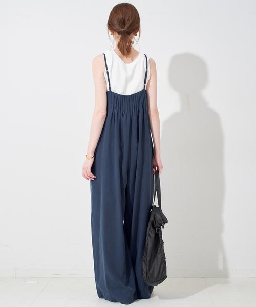 ナオ❤️サマーセール全品5%OFF❗️です。SLOBE IENA ダッフル セール】タックキャミサロペット（サロペット/オーバーオール