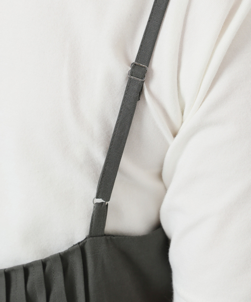 SLOBE IENA（スローブイエナ）の「タックキャミサロペット（サロペット/オーバーオール・レディース・チャコールグレー/ネイビー・36/38）」の19枚目の写真