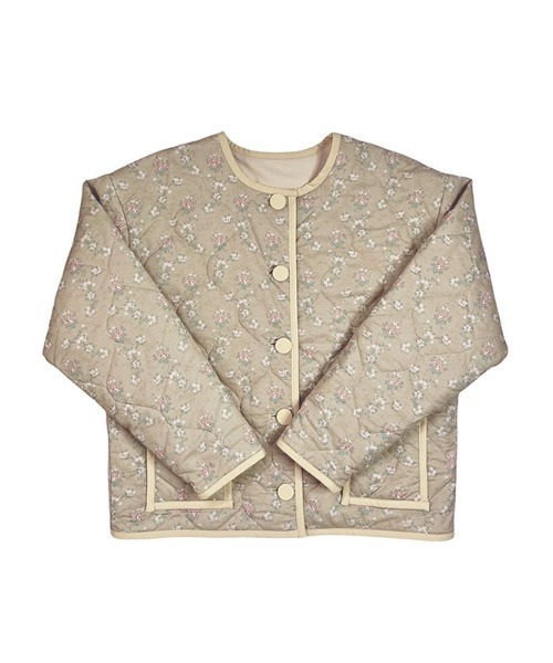 HONEY MI HONEY（ハニーミーハニー）の「reversible flower quilting jacket（ブルゾン・レディース・ベージュ・FREE）」の2枚目の写真