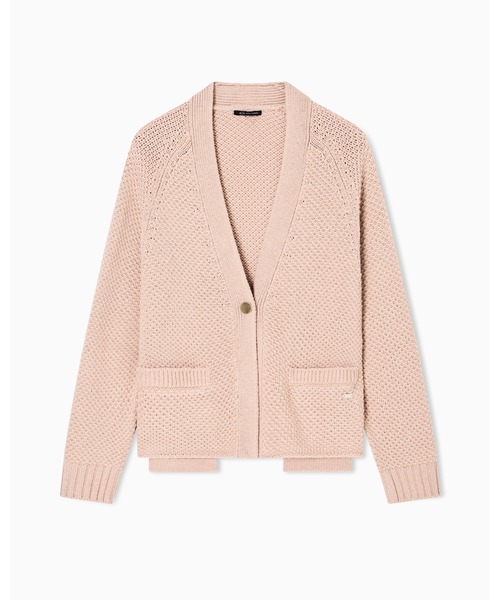 ARMANI EXCHANGE(アルマーニエクスチェンジ)の「【A|X アルマーニ エクスチェンジ】<オンライン限定>ヴァージンウールミックス ゴールドボタン ニットカーディガン(カーディガン/ボレロ・レディース・ベージュ・LARGE/MEDIUM/SMALL/X-LARGE/X-SMALL)」の2枚目の写真