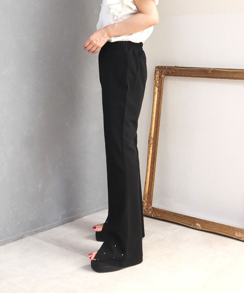 CECIL McBEE(セシルマクビー)の「ラインストーン付カットフレアパンツ(その他パンツ・レディース・ダークグレー/ブラック・LARGE/MEDIUM)」の12枚目の写真