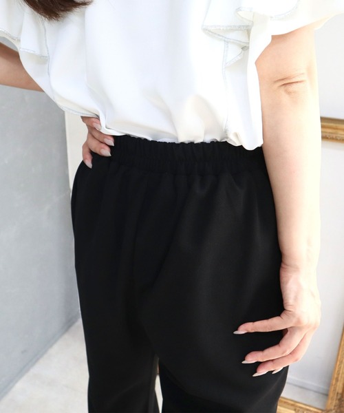CECIL McBEE(セシルマクビー)の「ラインストーン付カットフレアパンツ(その他パンツ・レディース・ダークグレー/ブラック・LARGE/MEDIUM)」の14枚目の写真