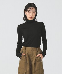 ソフト 天竺 タートルネック トップス