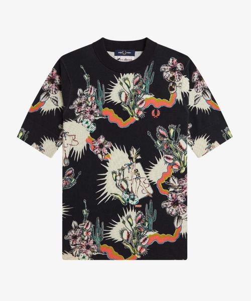 FRED PERRY(フレッドペリー)の「Amy Winehouse Printed Knitted T-Shirt/エイミー・ワインハウス プリントニットTシャツ(ニット/セーター・レディース・ブラック・10)」の8枚目の写真