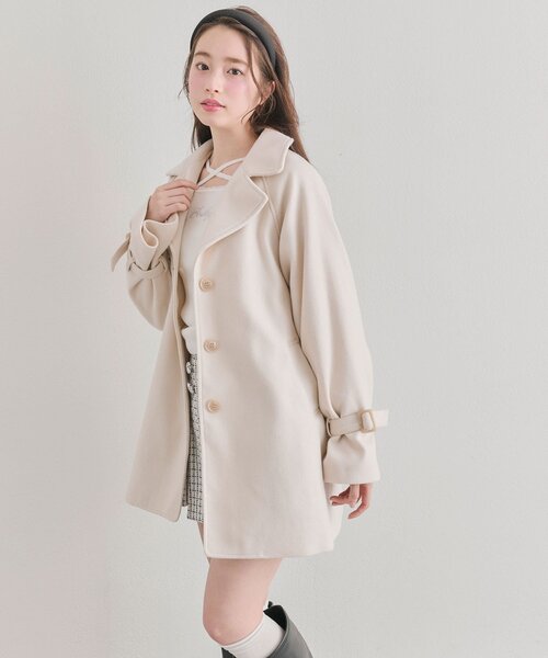 OLIVE des OLIVE（オリーブデオリーブ）の「【WEB限定】ミドルコート（ステンカラーコート・レディース・ブラック/アイボリー/グレー/ブラウン・FREE）」の8枚目の写真